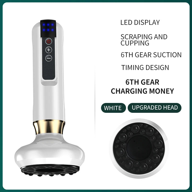 ThermaCupp Pro - Masajeador 3 en 1 con Ventosas, Calor y Gua Sha