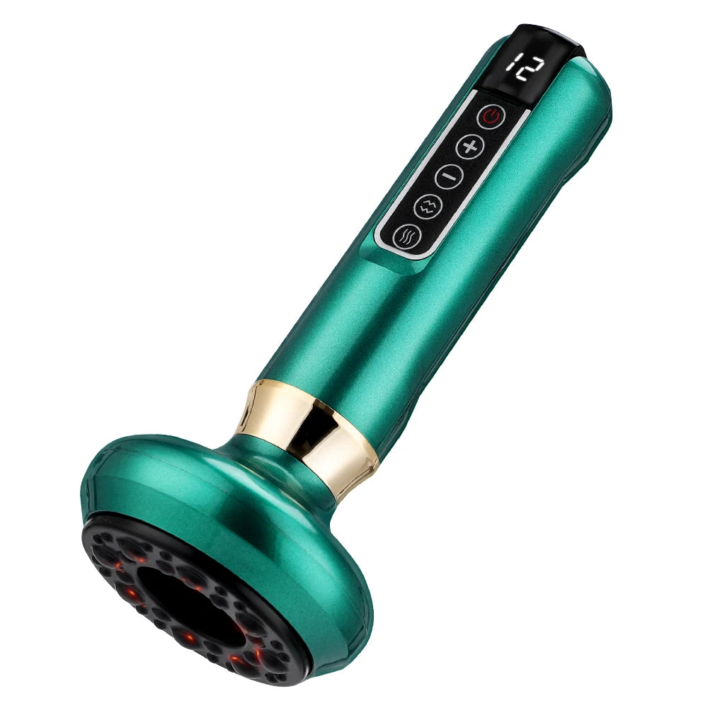 ThermaCupp Pro - Masajeador 3 en 1 con Ventosas, Calor y Gua Sha