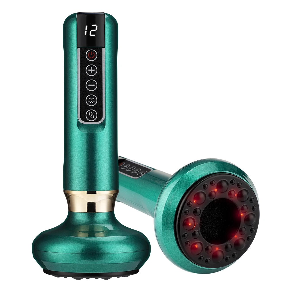 ThermaCupp Pro - Masajeador 3 en 1 con Ventosas, Calor y Gua Sha