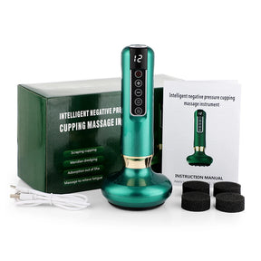 ThermaCupp Pro - Masajeador 3 en 1 con Ventosas, Calor y Gua Sha